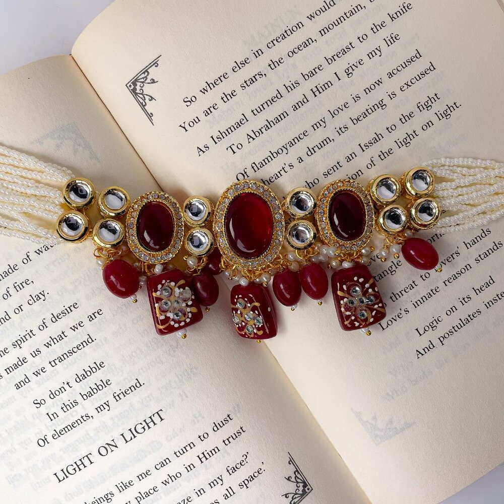 Indian Jewelry - Aastha (red)
